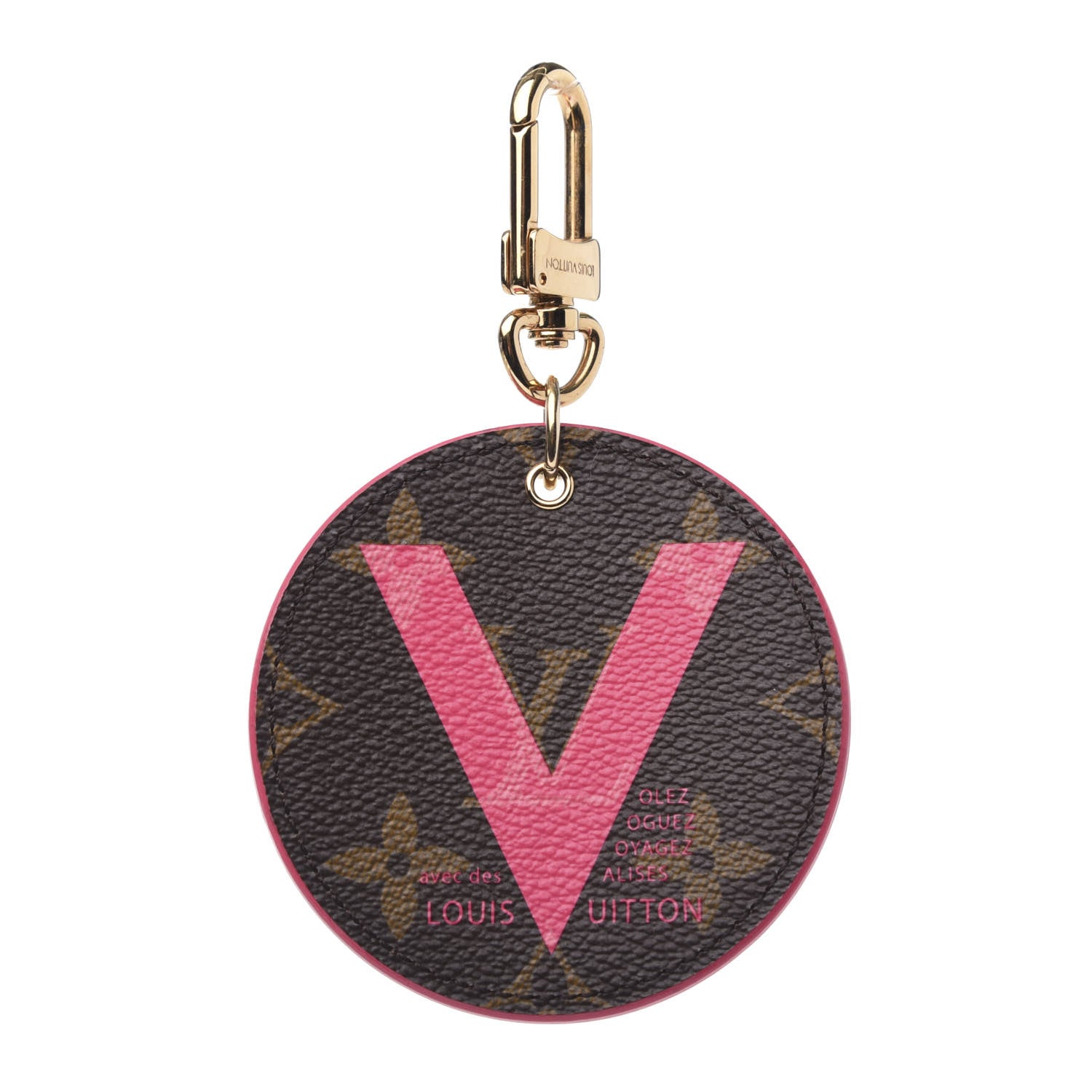 Louis Vuitton Monogram Illustre V Bag Charm Key Ring Grenade 1 of 3