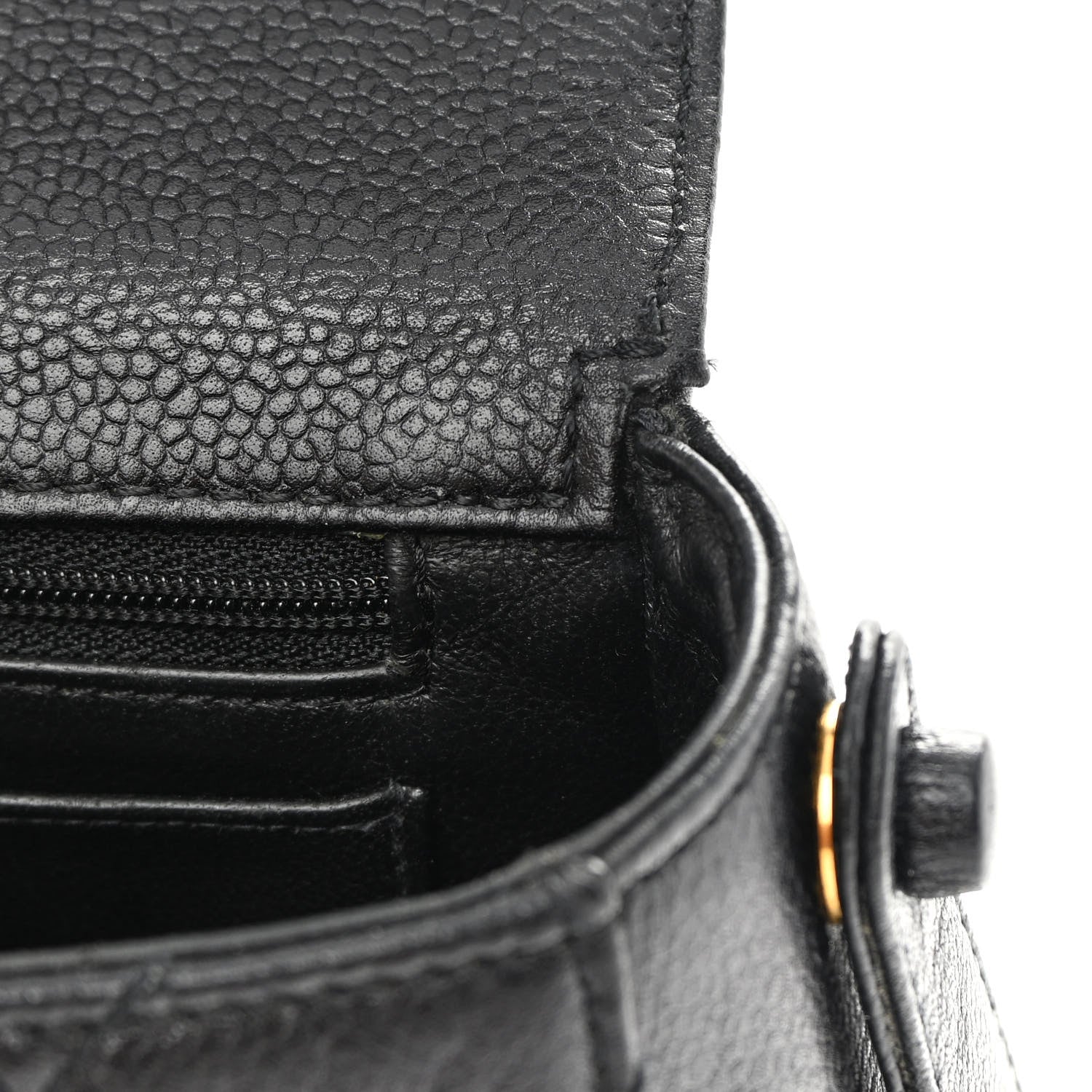 Chanel Caviar Quilted Flap Shoulder Bag Black Black 12 of 16