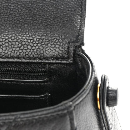 Chanel Caviar Quilted Flap Shoulder Bag Black Black 12 of 16