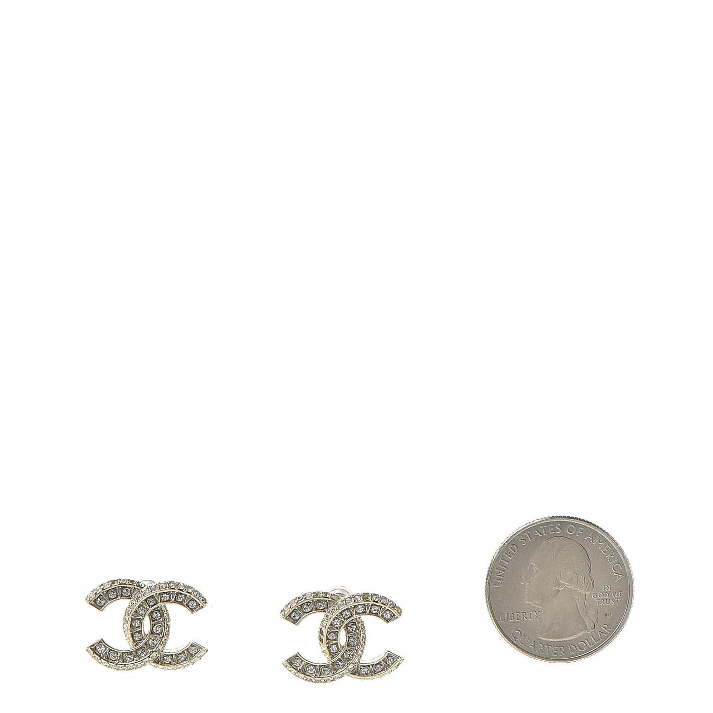 Crystal CC Earrings Gold