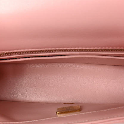 Chanel Lambskin Quilted Mini Rectangular Sweet Camellia Flap Light Pink 5 of 9