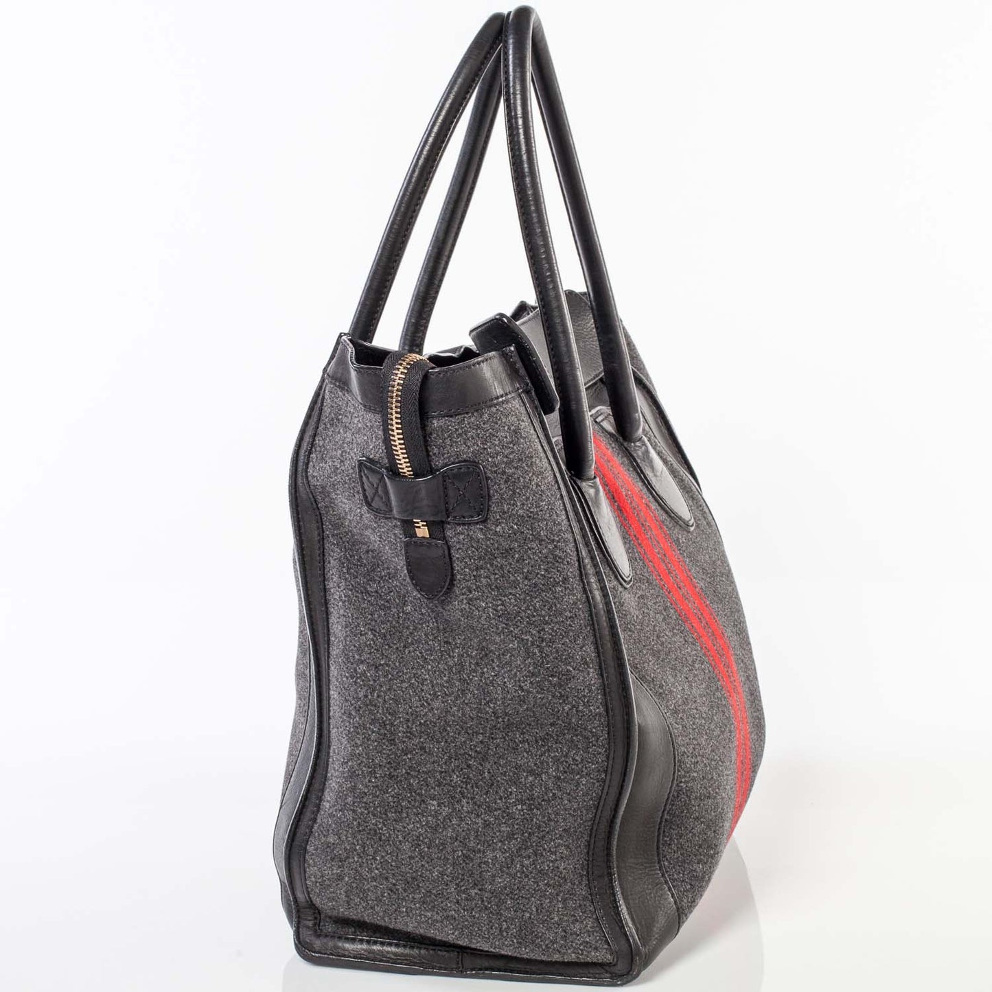 Wool Racer Stripe Medium Luggage