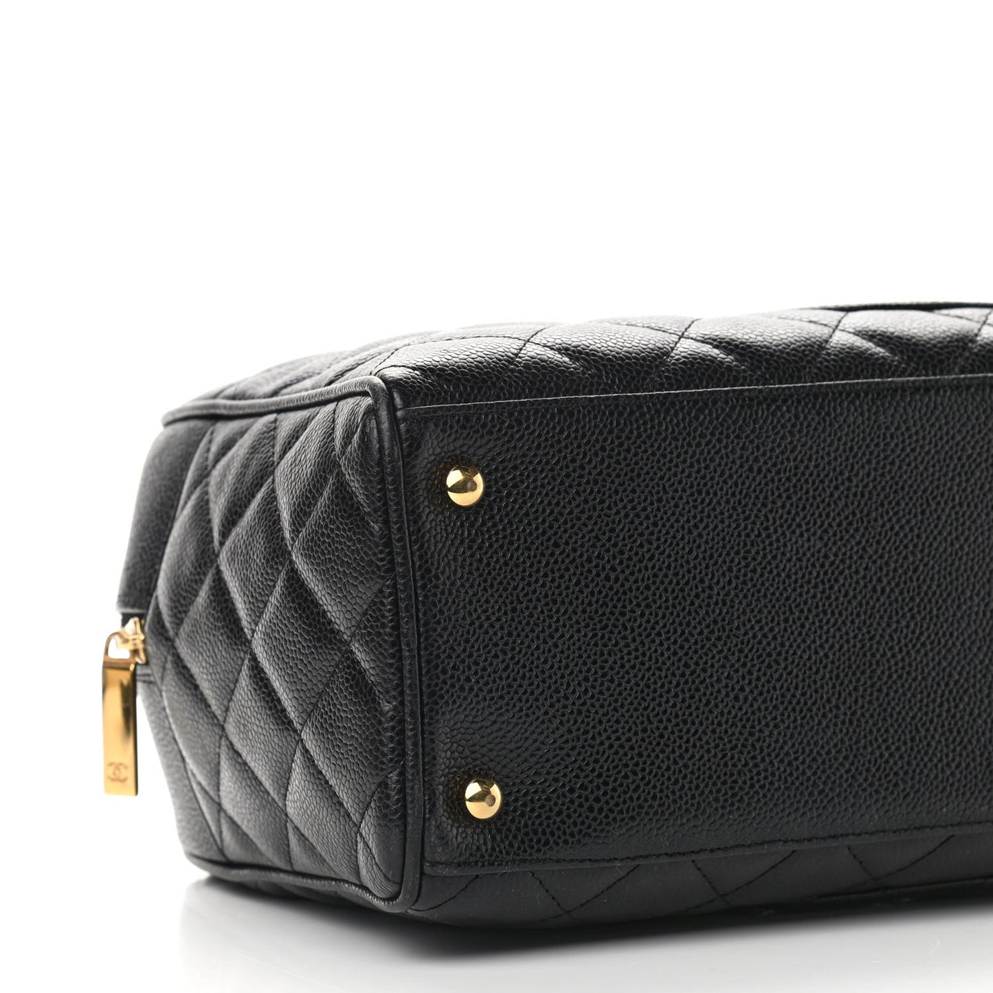 Caviar Quilted Large Bowler Black
