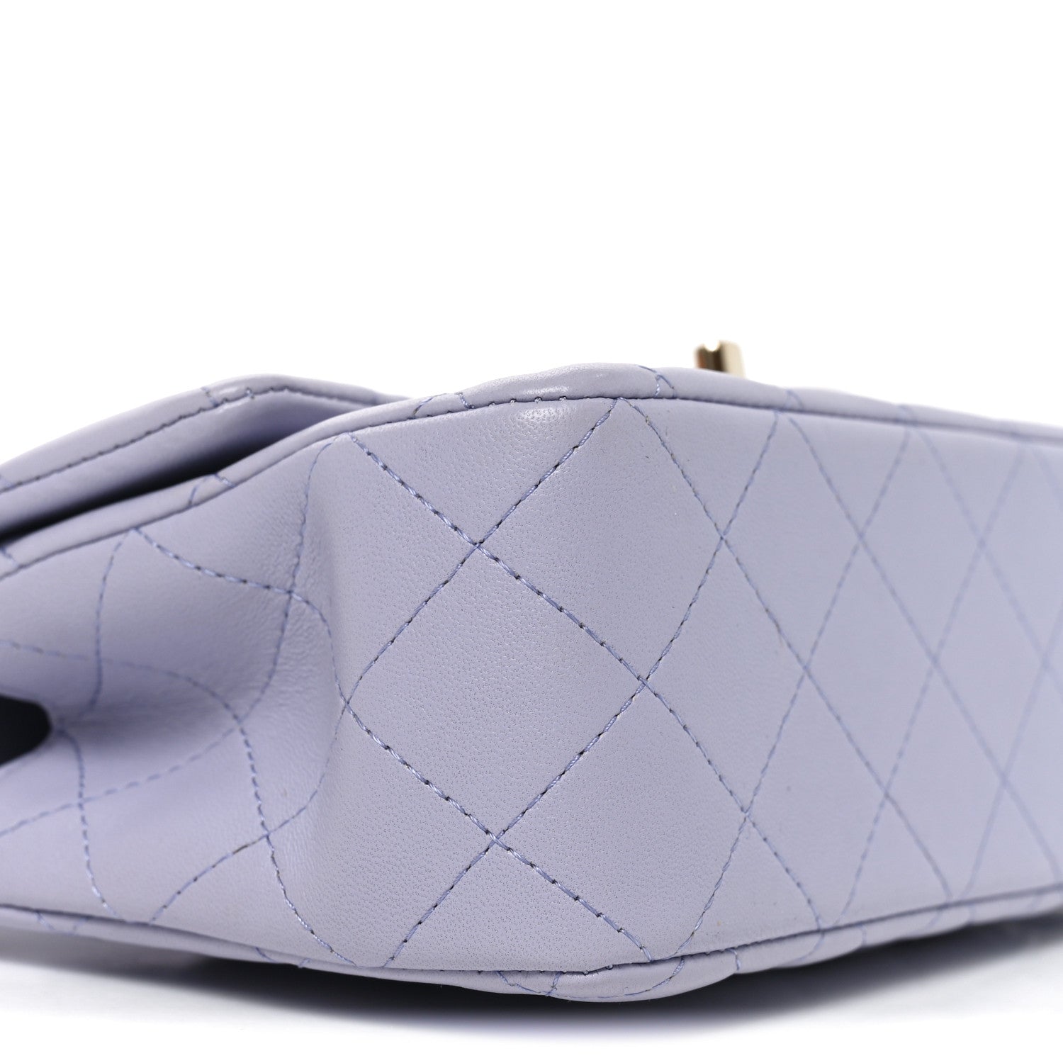 Chanel Lambskin Quilted Mini Top Handle Rectangular Flap Light Purple 9 of 10