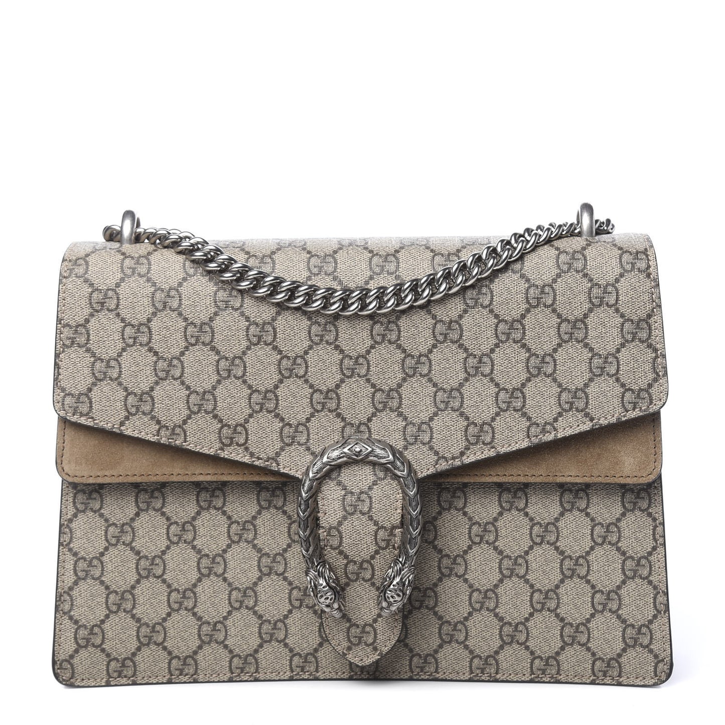 GG Supreme Monogram Medium Dionysus Shoulder Bag Taupe