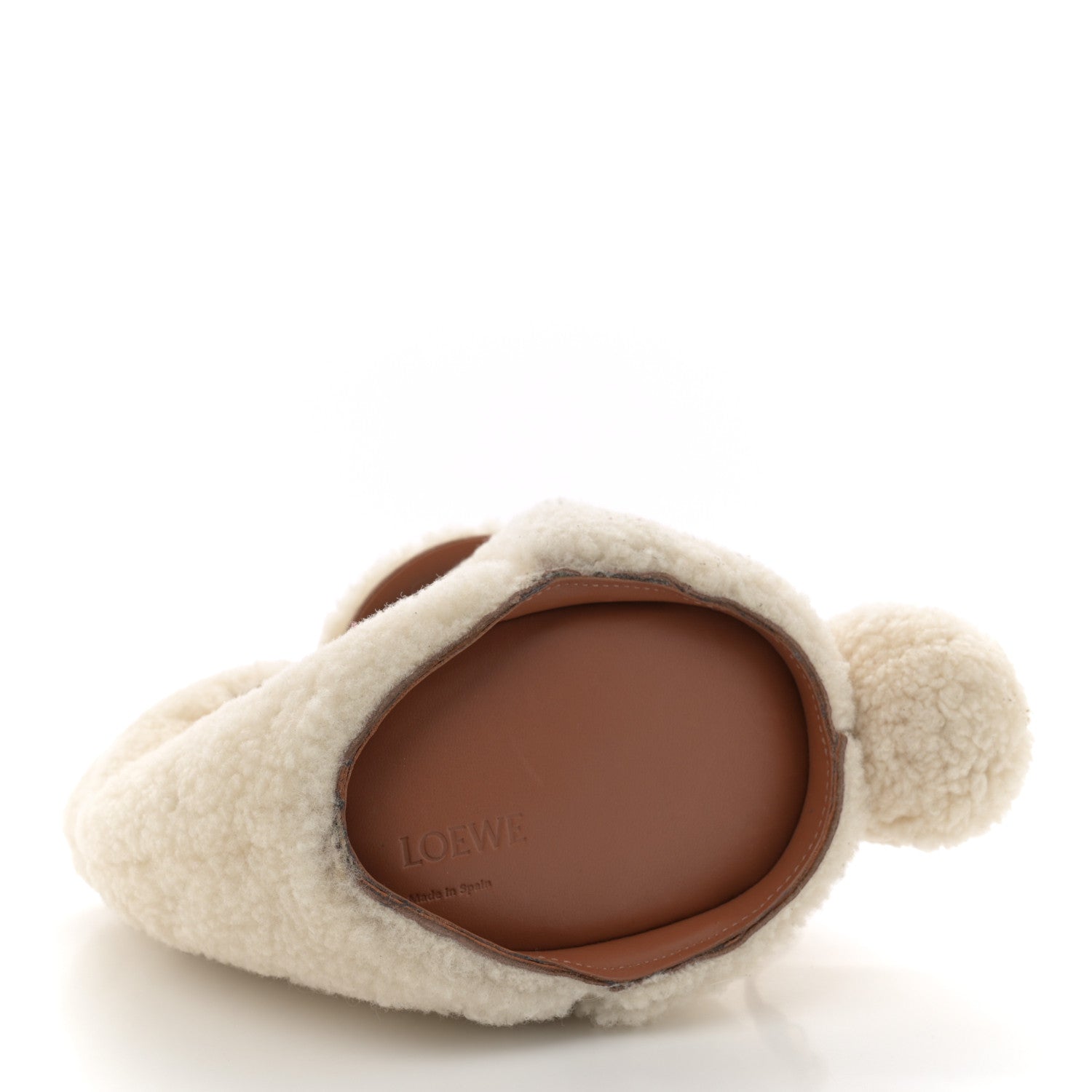 Loewe Shearling Mini Bunny Crossbody Bag Natural 4 of 10