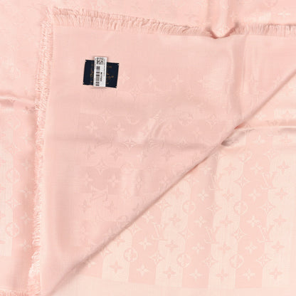 Louis Vuitton Silk Wool Monogram Shawl Rose 3 of 3
