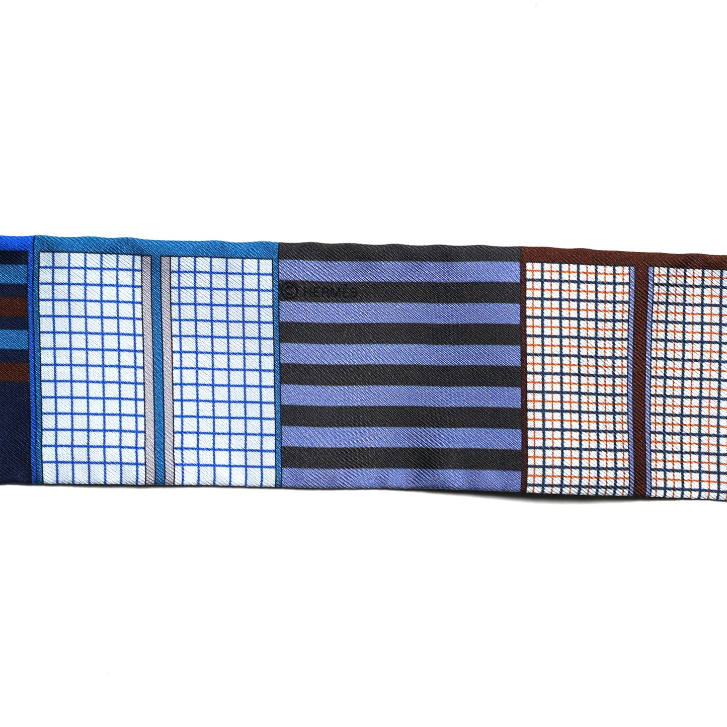 Silk Couvertures Nouvelles Twilly Marine Noisette Ciel
