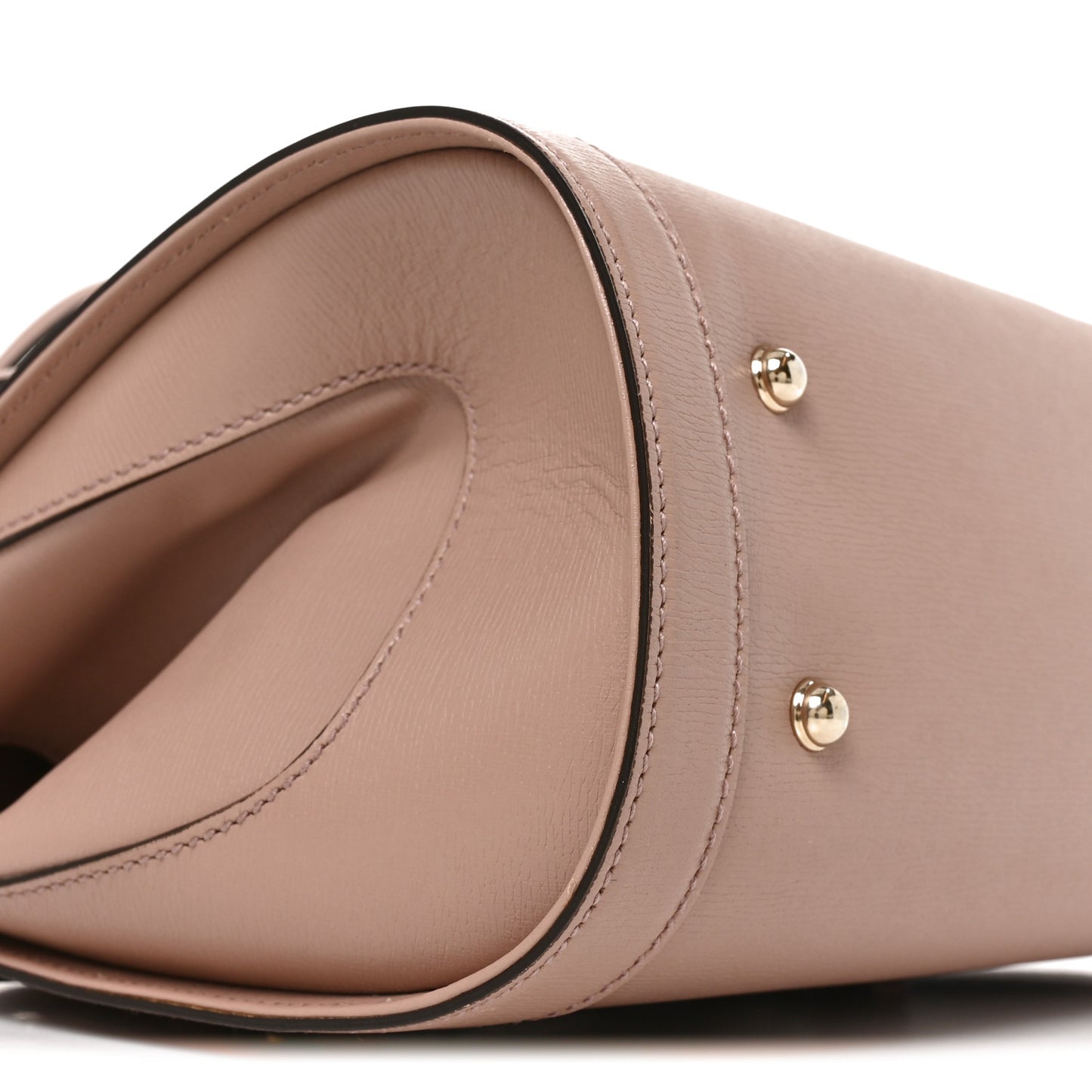 Calfskin Bamboo Bullet Top Handle Bag Blush