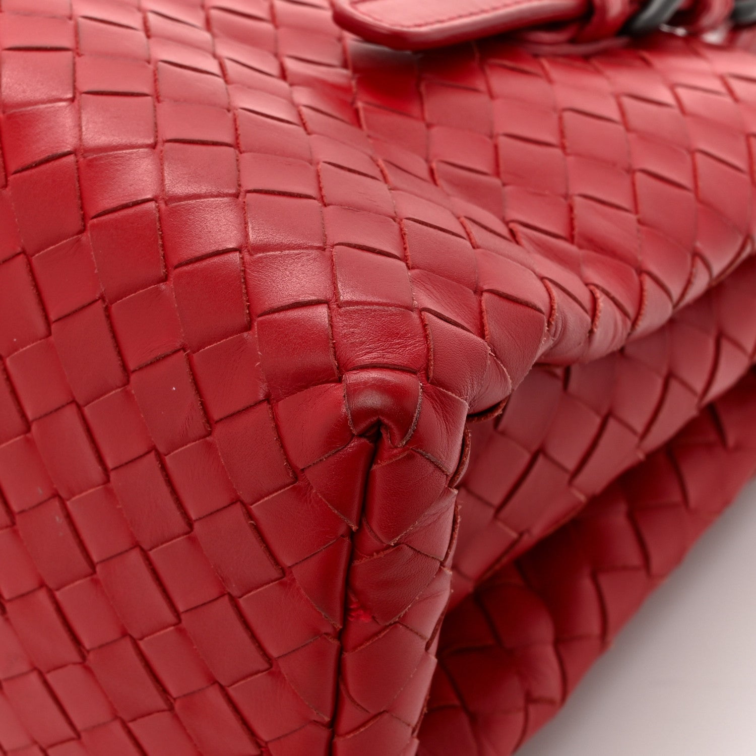 Bottega Veneta Nappa Intrecciato Small Roma Tote Red 17 of 17