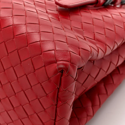 Bottega Veneta Nappa Intrecciato Small Roma Tote Red 17 of 17