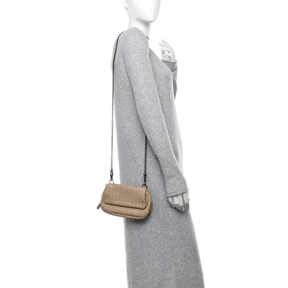 Bottega Veneta Nappa Intrecciato Mini Chain Messenger Fume 2 of 12