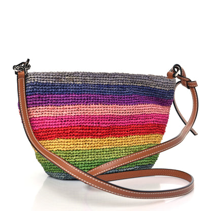 Loewe Raffia Paula's Ibiza Rainbow Crossbody Bag Tan 3 of 9