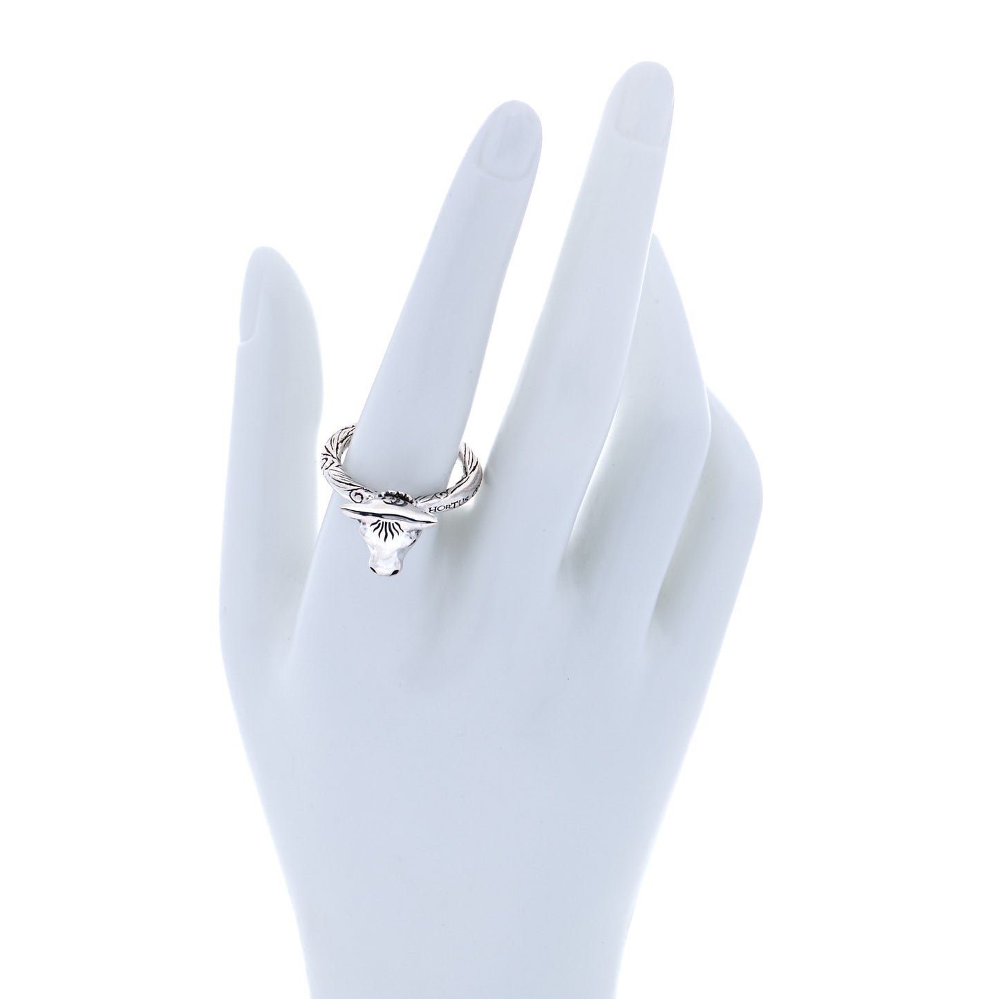 Sterling Silver Anger Forest Bull's Head Ring 59 8.75