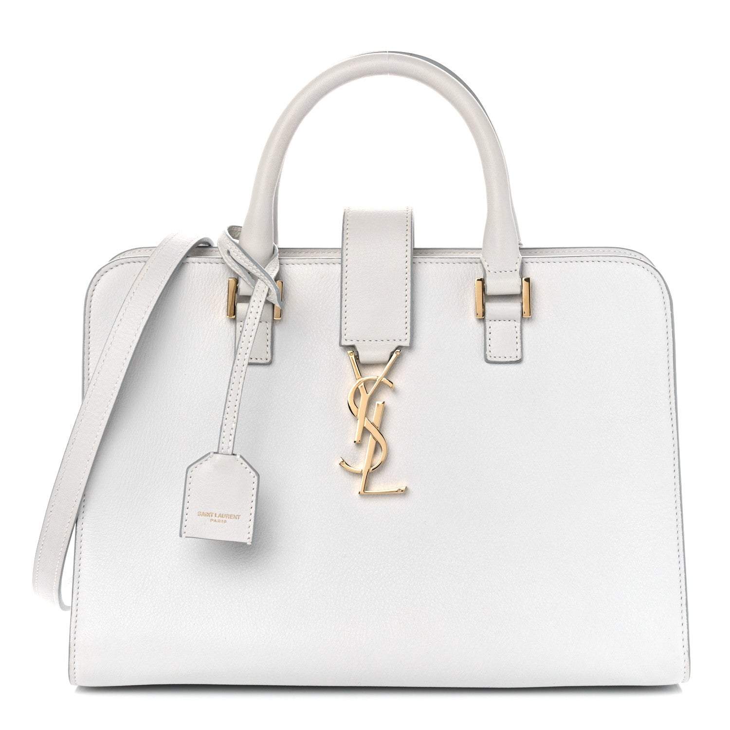 Saint Laurent Calfskin Small Monogram Cabas White 1 of 10
