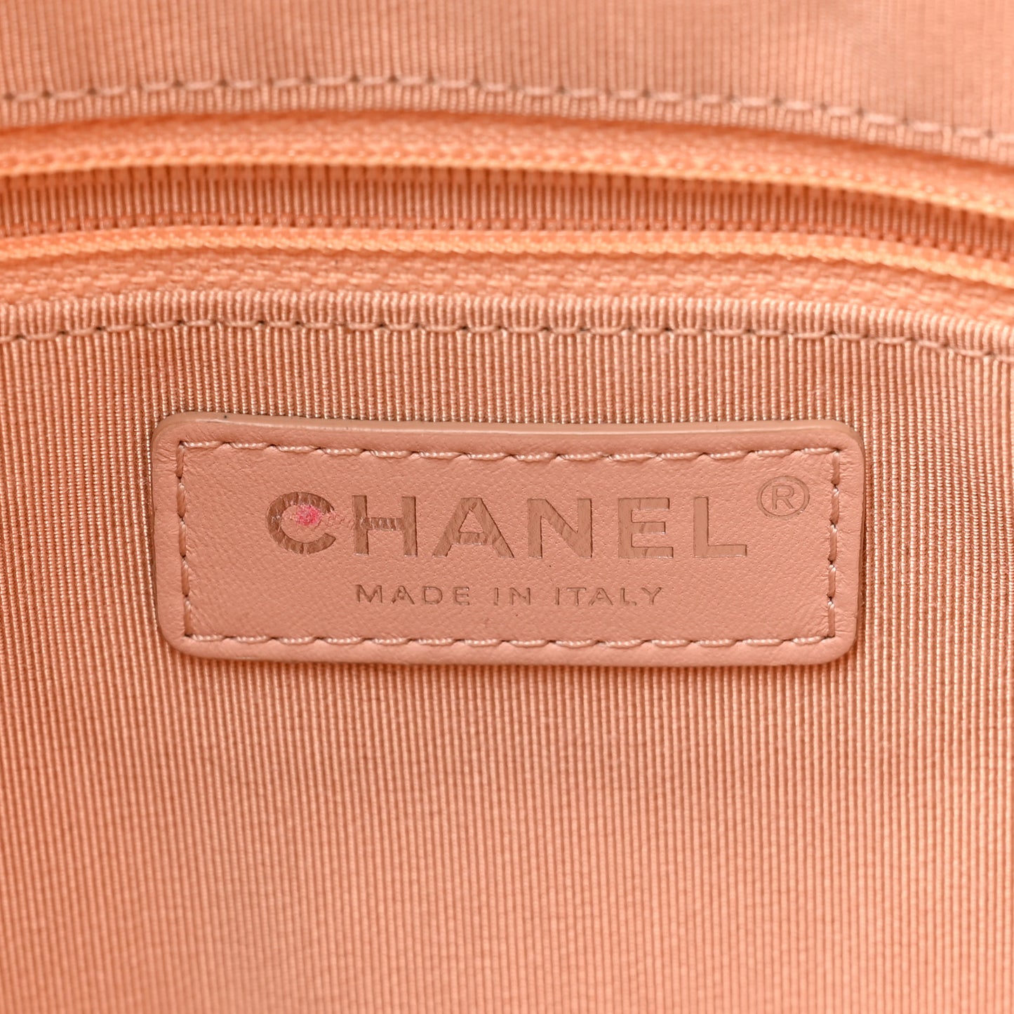 Lambskin Quilted Grip Clutch Nude