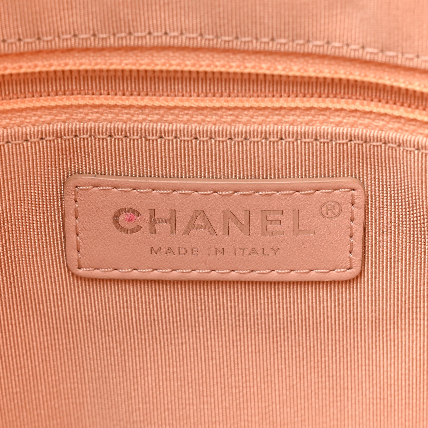 Chanel Lambskin Quilted Grip Clutch Nude 6 of 15