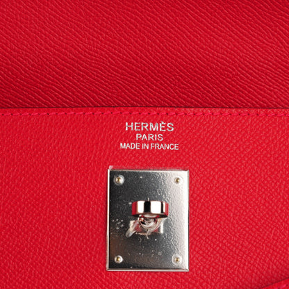 Hermes Epsom Kelly Sellier 35 Rouge Casaque 9 of 17