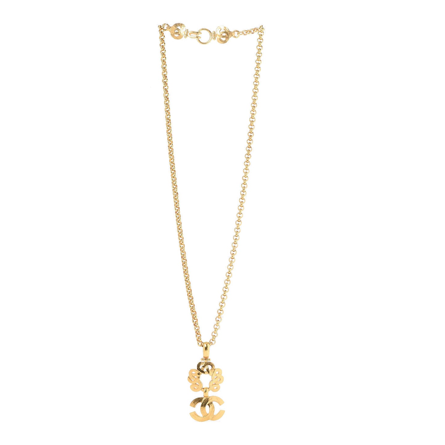 CC Pendant Necklace Gold