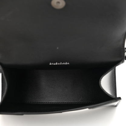 Balenciaga Shiny Box Calfskin Strass Hourglass Top Handle Bag XS Black 5 of 9