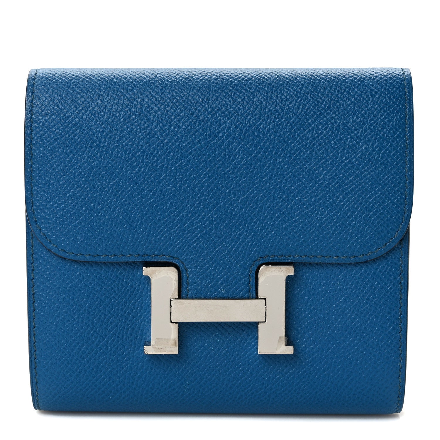 Hermes Epsom Constance Compact Passant Wallet Bleu Izmir 1 of 9