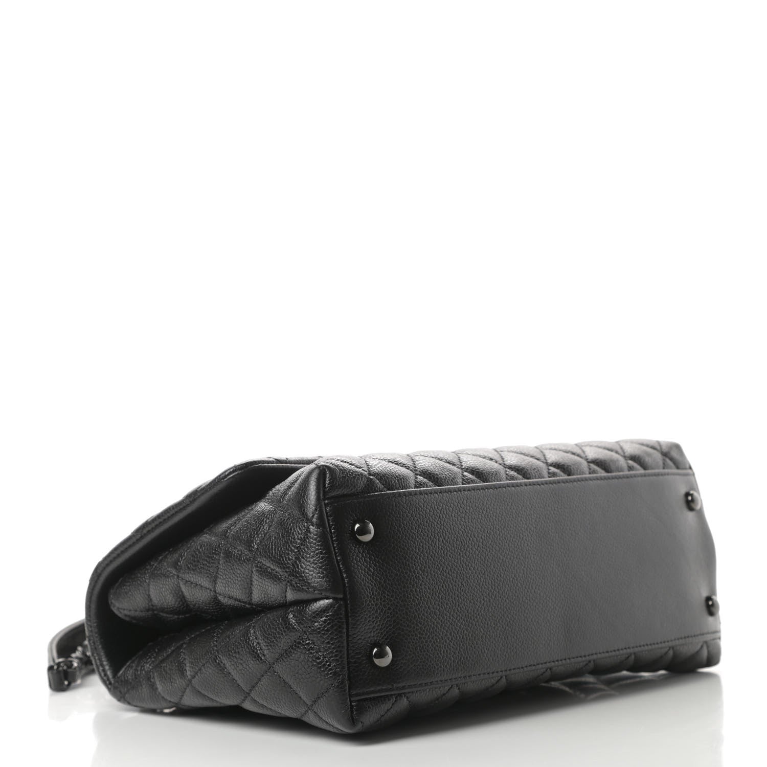 Chanel Caviar Quilted Small Coco Handle Flap So Black 4 of 11
