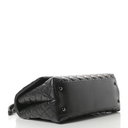 Chanel Caviar Quilted Small Coco Handle Flap So Black 4 of 11