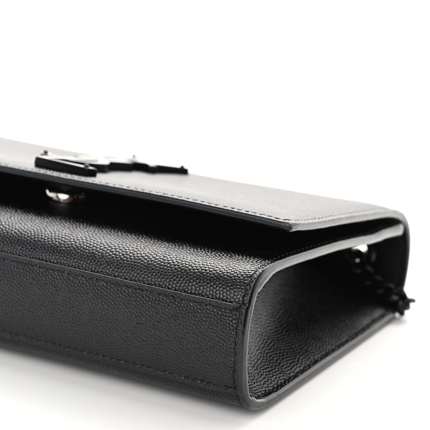 Saint Laurent Grain De Poudre Small Monogram Monochrome Kate Satchel Black 10 of 10