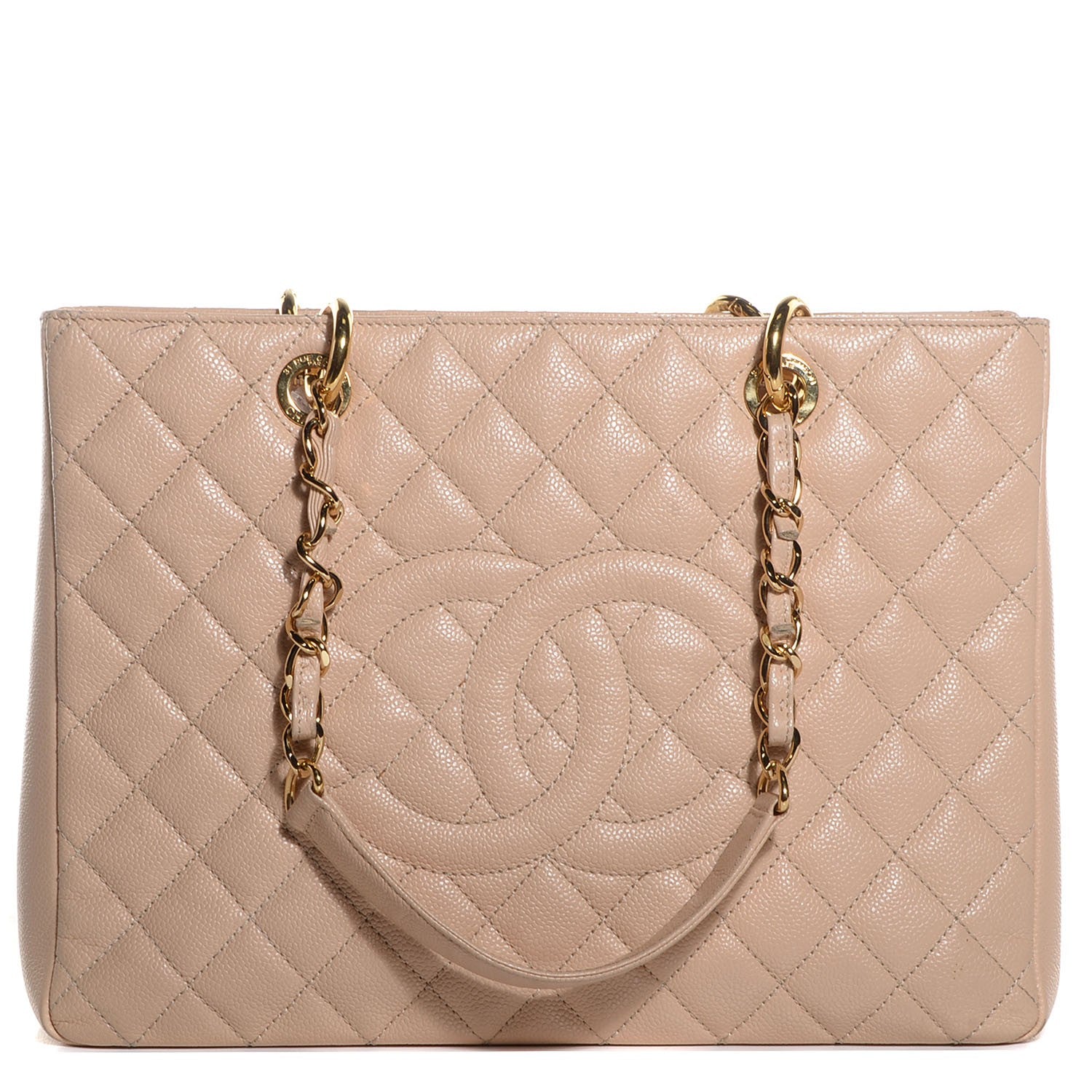 Chanel Caviar Quilted Grand Shopping Tote GST Beige Clair 1 of 7
