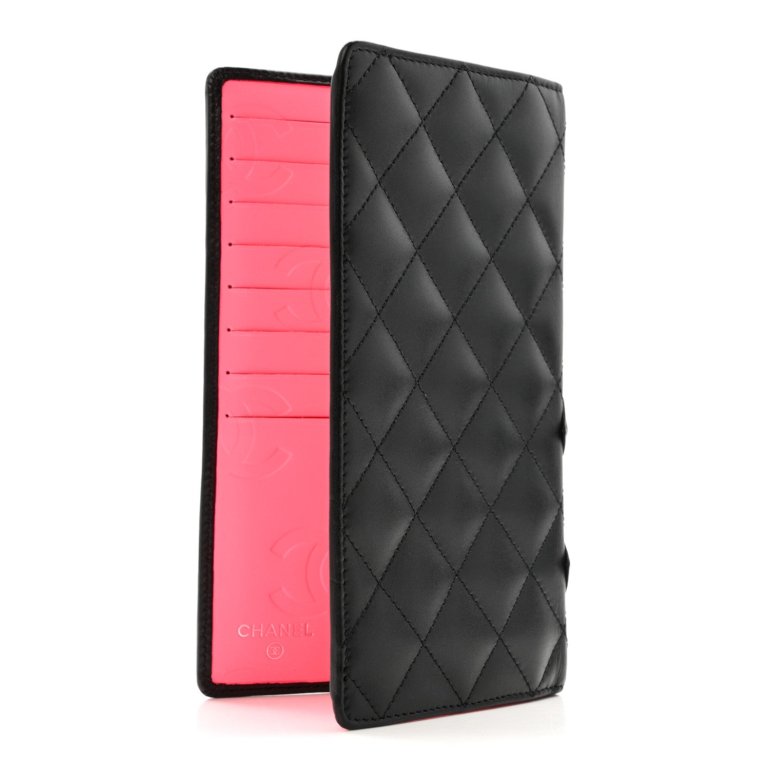 Chanel Calfskin Quilted Cambon Yen Wallet Black 3 of 10