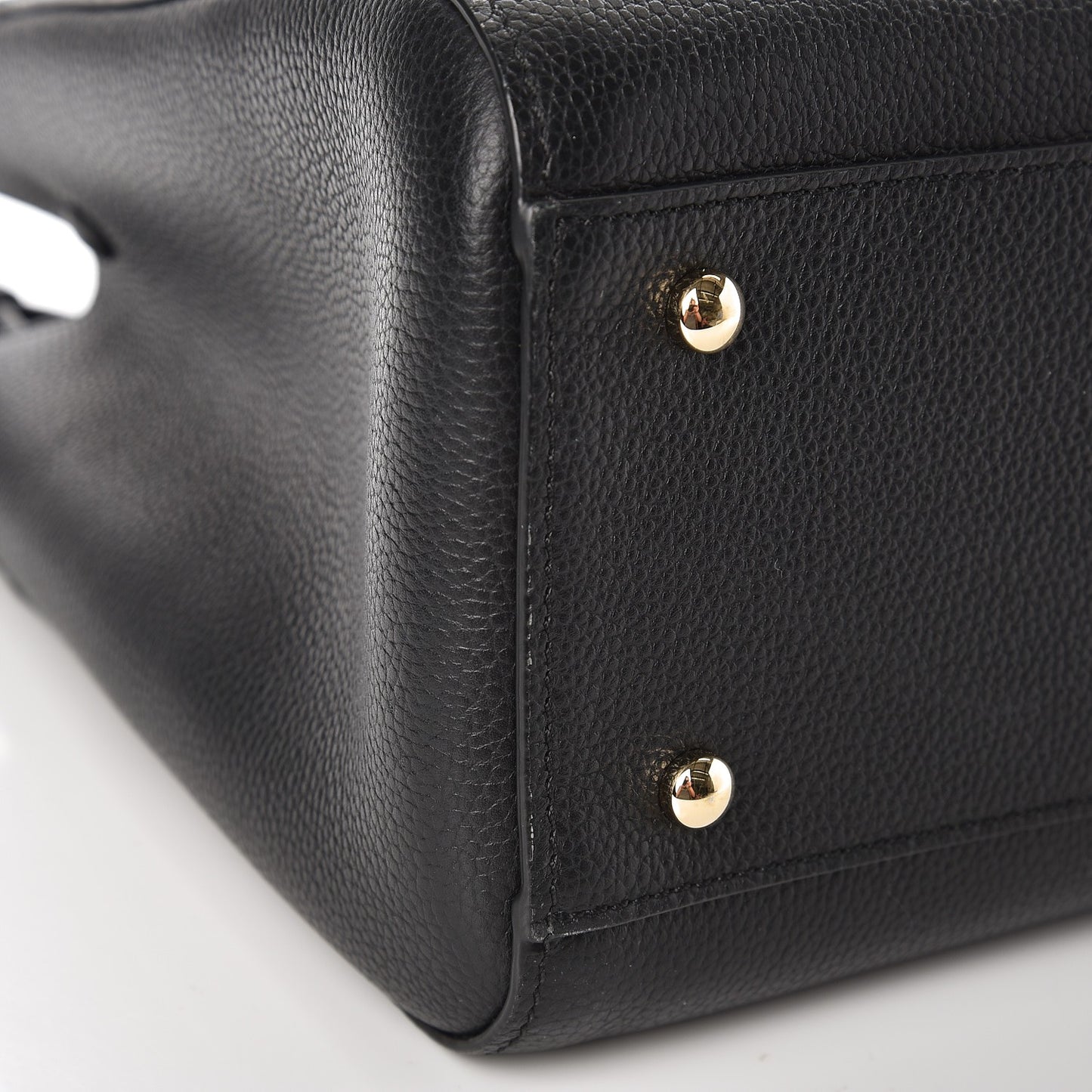 Grained Calfskin Small Neo Executive Shopper Tote Black