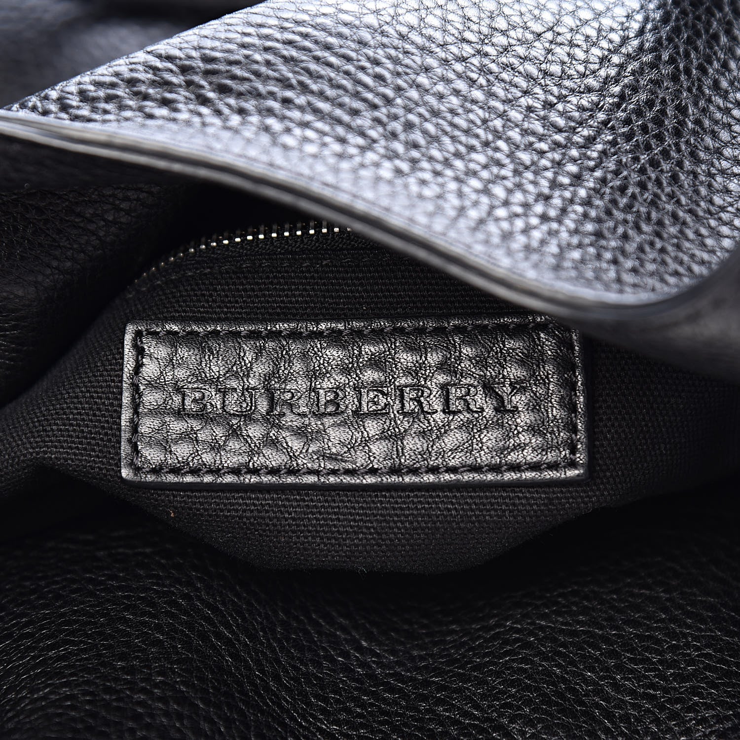 Burberry Brit Studded Calfskin Shopper Medium Black 6 of 12
