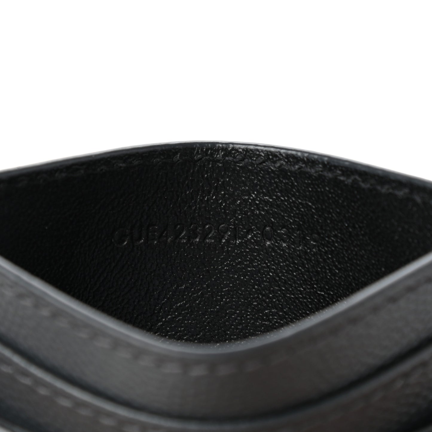 Grain De Poudre Matelasse Chevron Monogram Credit Card Case Coal
