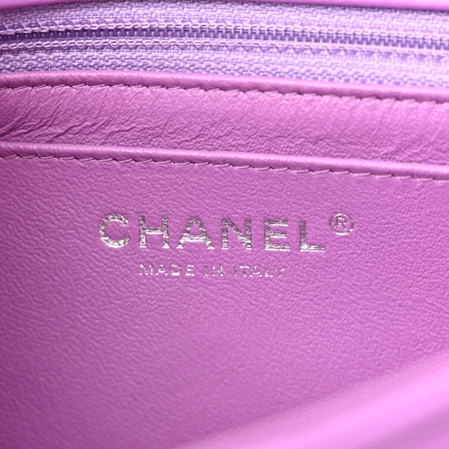 Chanel Lambskin Quilted Mini Rectangular Flap Purple 6 of 10