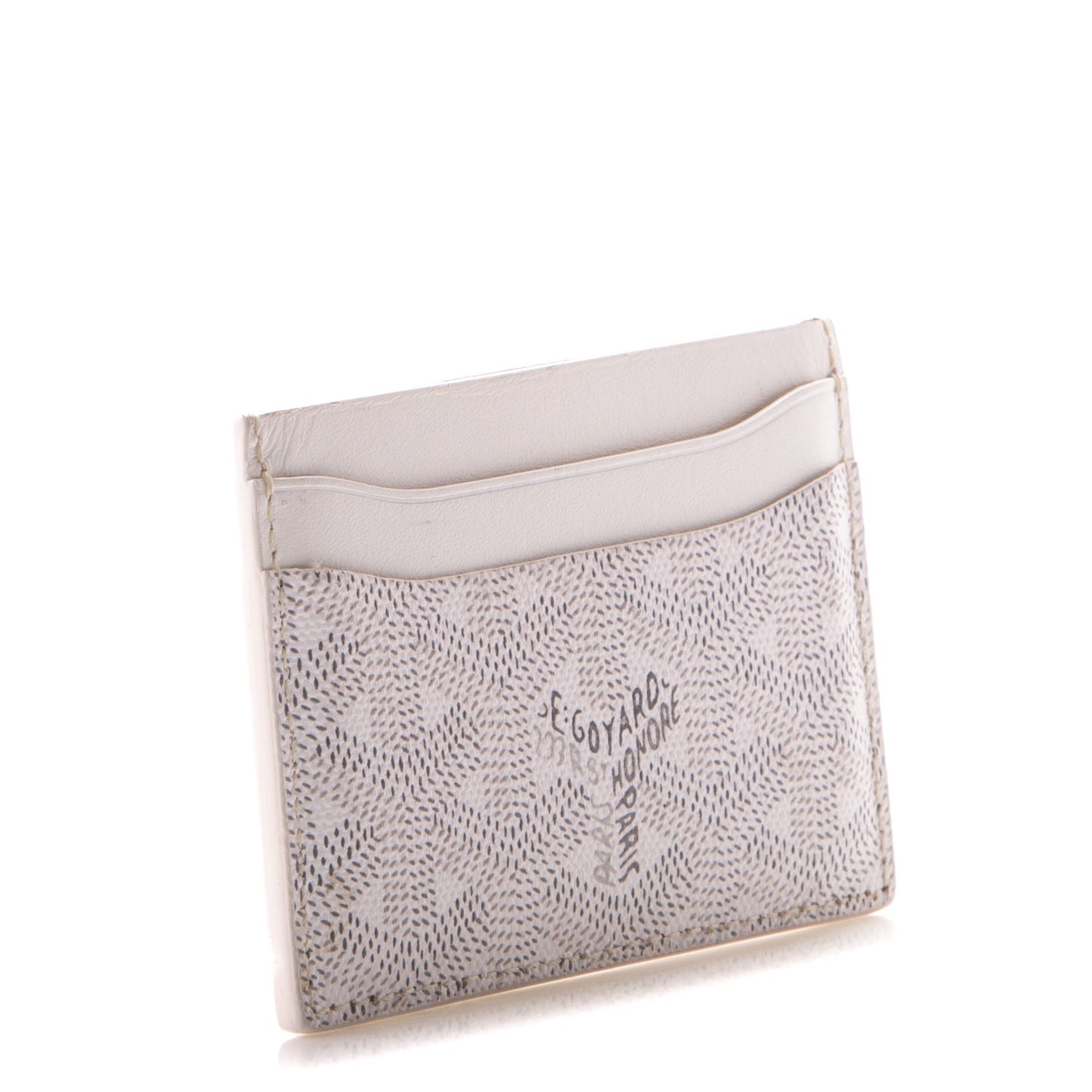Goyardine Saint Sulpice Card Holder White