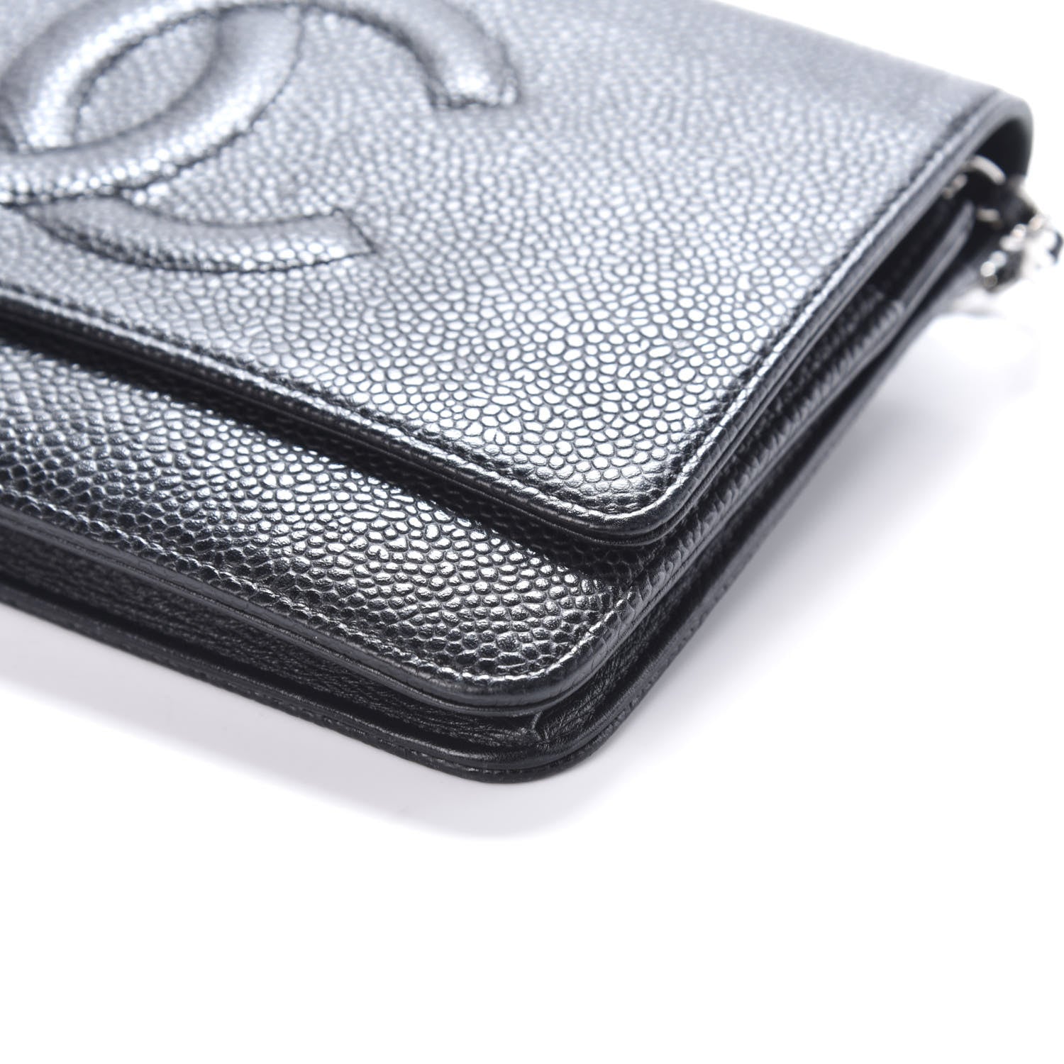 Chanel Caviar Timeless CC Wallet On Chain WOC Black 10 of 10