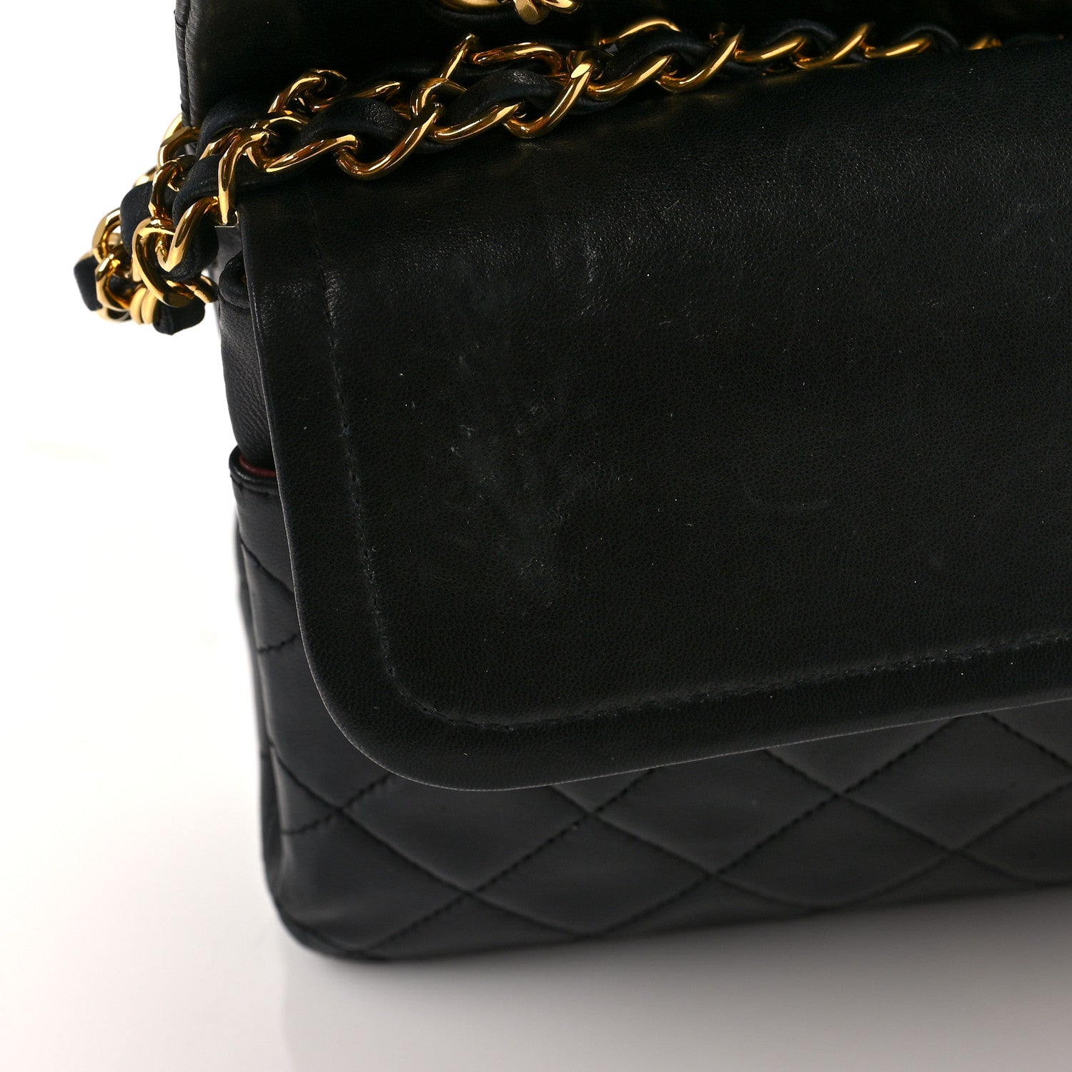 Chanel Lambskin Quilted Medium Double Flap Black 11 of 13