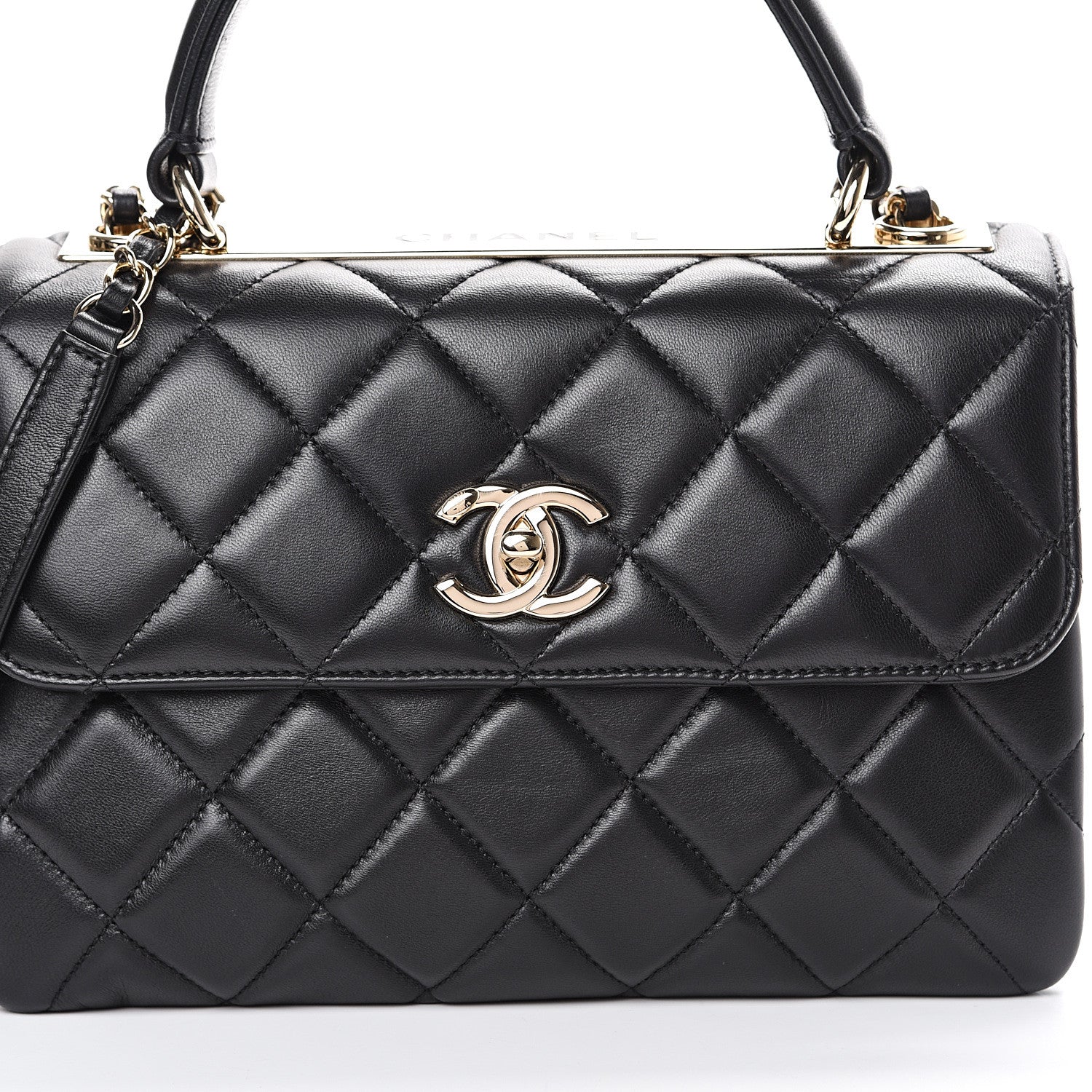 Chanel Lambskin Quilted Small Trendy CC Dual Handle Flap Bag Black 7 of 10