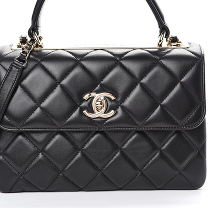 Chanel Lambskin Quilted Small Trendy CC Dual Handle Flap Bag Black 7 of 10