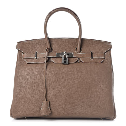 Hermes Togo Birkin 35 Etoupe 1 of 32
