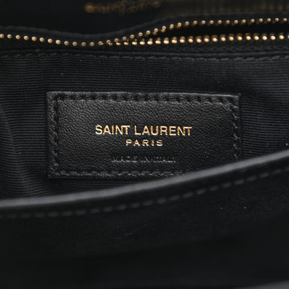 Saint Laurent Calfskin Y Quilted Monogram Toy Loulou Crossbody Bag Black 6 of 14
