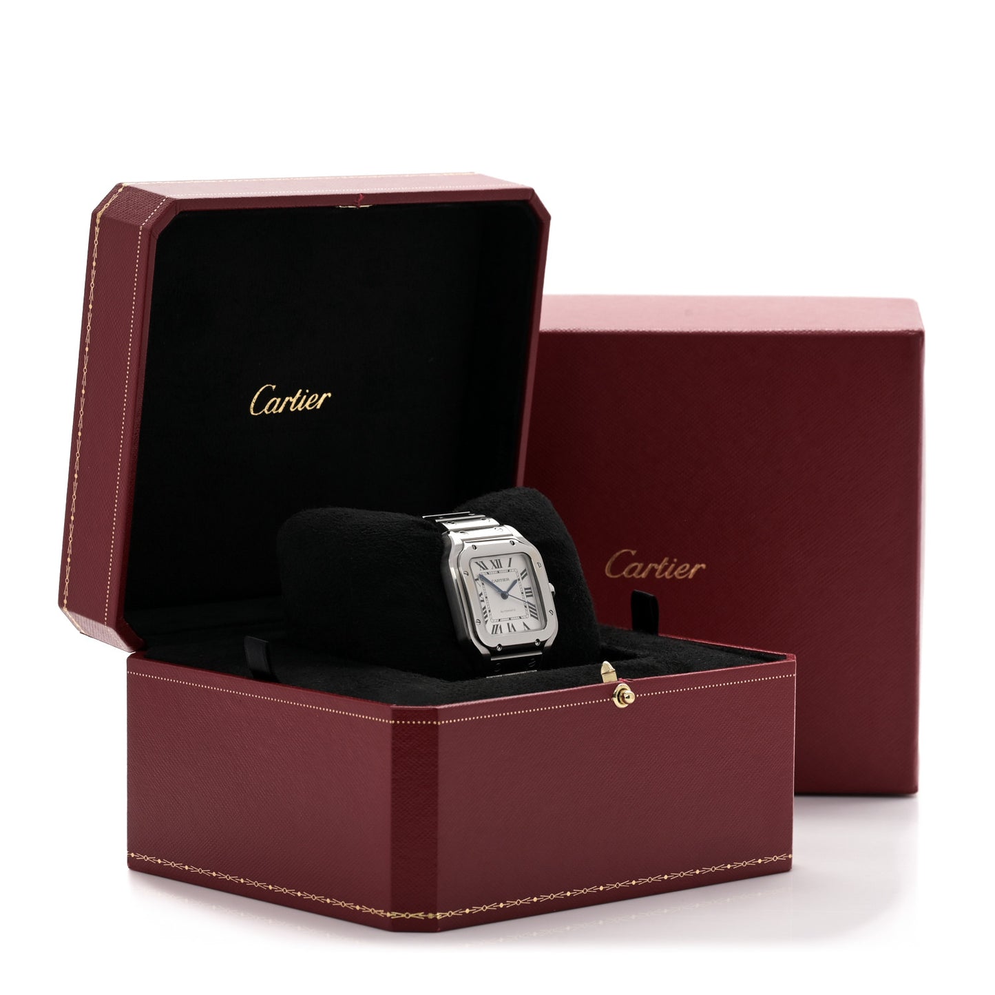 Stainless Steel 35mm Santos de Cartier Automatic Watch