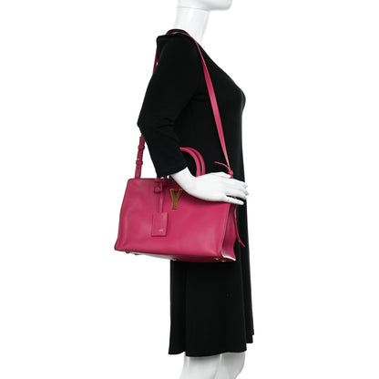 Saint Laurent Calfskin Small Classic Y Cabas Fuchsia 2 of 9