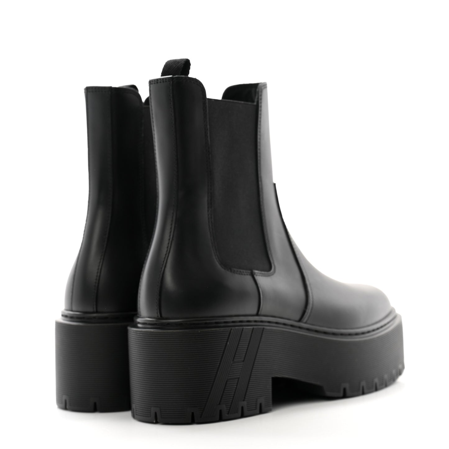 Calfskin Harrow Ankle Boots 35.5 Black