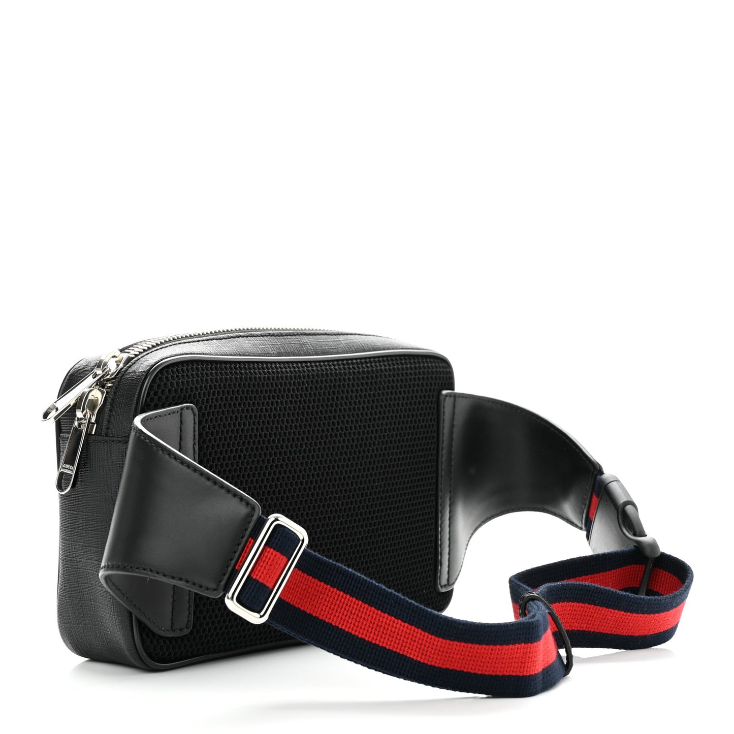 Soft GG Supreme Monogram Web Belt Bag Black Grey