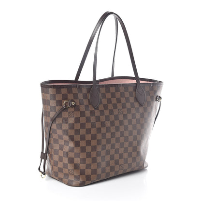 Louis Vuitton Damier Ebene Neo Neverfull MM Rose Ballerine 3 of 11