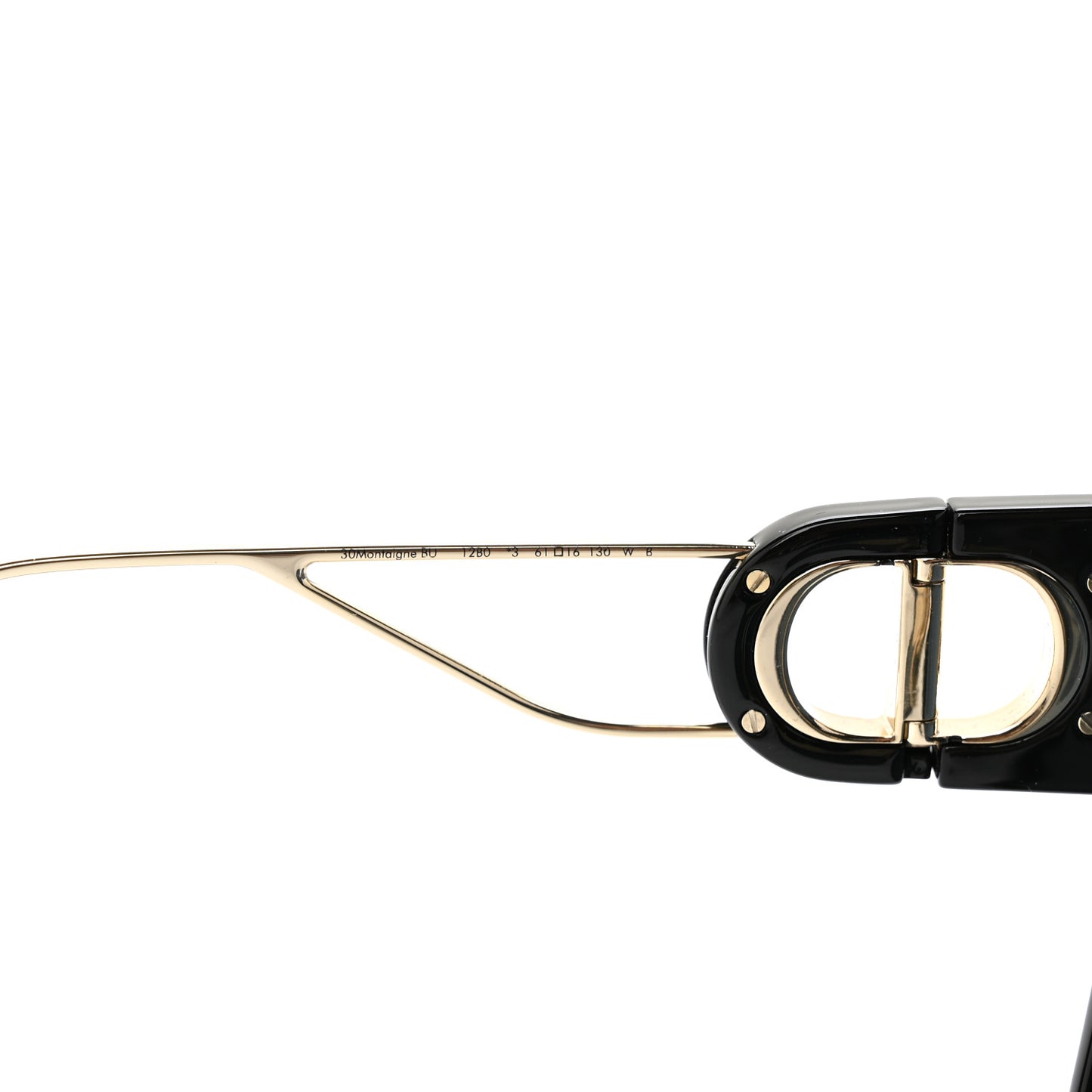 Rectangular 30 Montaigne 1 Sunglasses Black