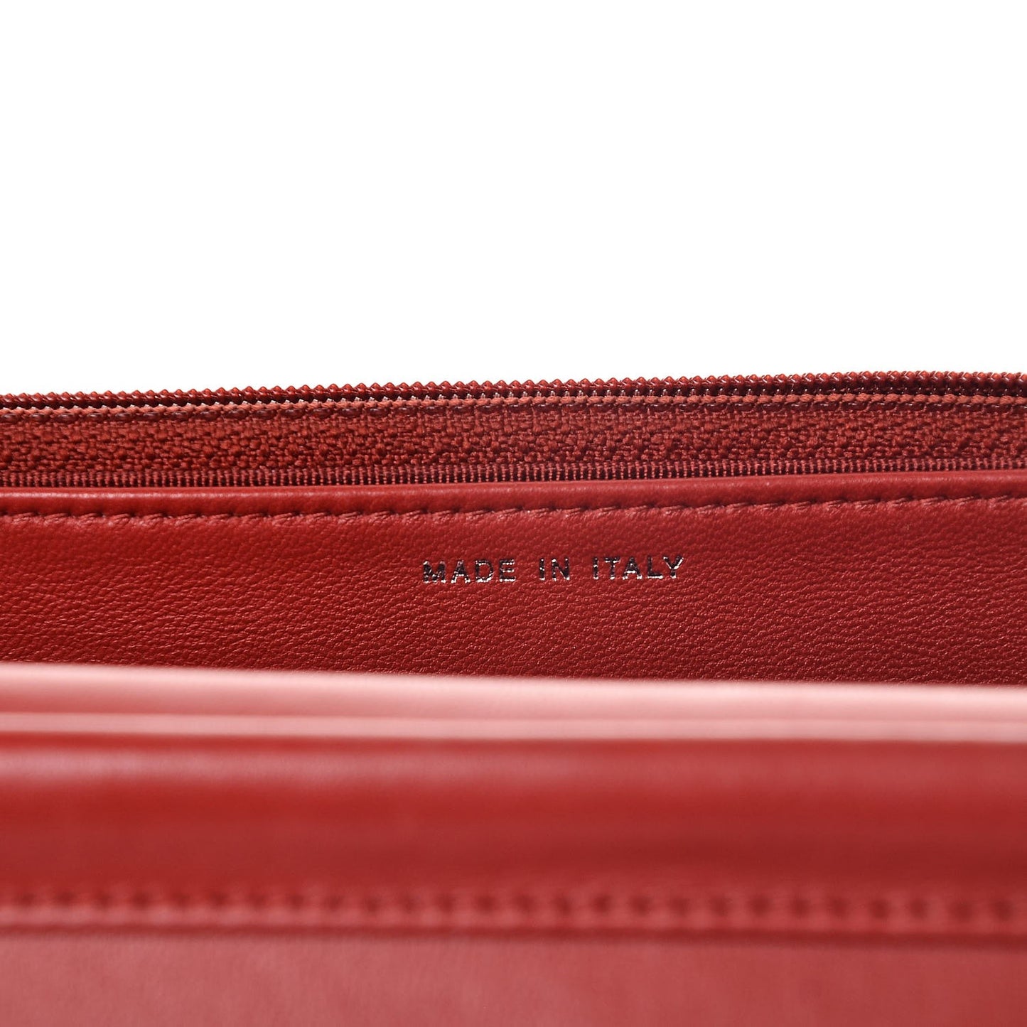 Lambskin Quilted Tri-Color Wallet On Chain WOC Red