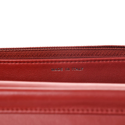 Chanel Lambskin Quilted Tri-Color Wallet On Chain WOC Red 6 of 10