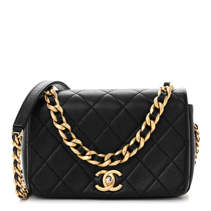 Chanel Caviar Quilted Small Fashion Therapy Flap Bag Black 1 of 11